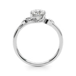 Exquisite 14kt White Gold Round Cut Engagement Ring Setting - Style 51172-E-1/2