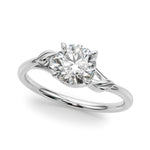 Exquisite 14kt White Gold Round Cut Engagement Ring Setting - Style 51172-E-1/2