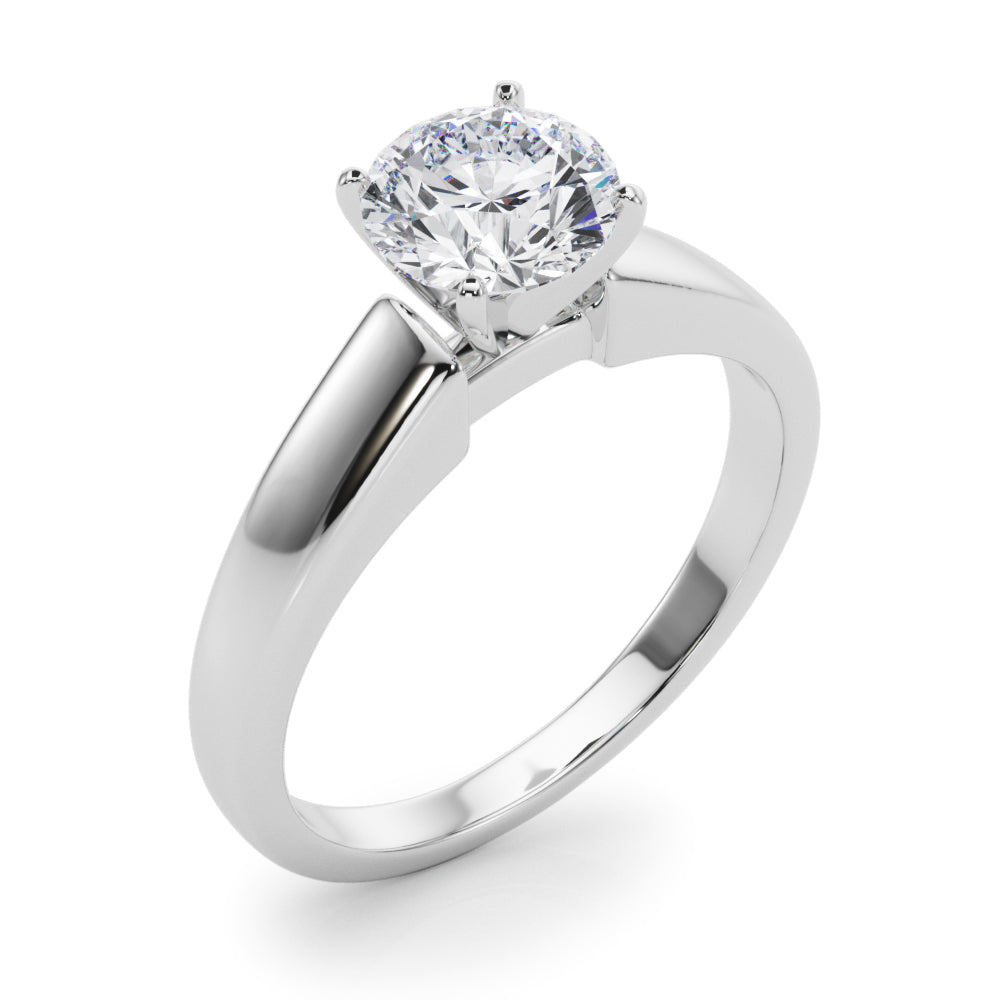 Exquisite 14kt White Gold Semi-Mount Ring Setting - Remount Your Dream Diamond