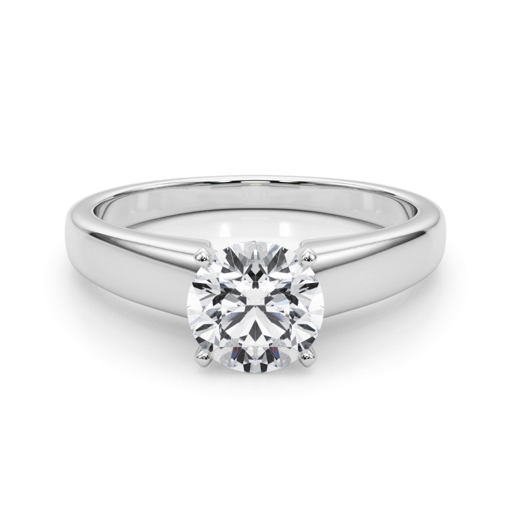 Exquisite 14kt White Gold Semi-Mount Ring Setting - Remount Your Dream Diamond
