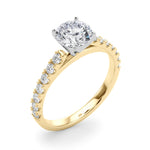 Elegant 14k White Gold Remount Ring with 3/8 ct. tw SI1-SI2 G-H Diamonds - Style 