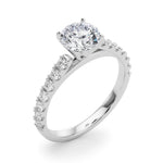 Elegant 14k White Gold Remount Ring with 3/8 ct. tw SI1-SI2 G-H Diamonds - Style 