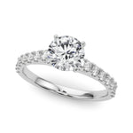Elegant 14k White Gold Remount Ring with 3/8 ct. tw SI1-SI2 G-H Diamonds - Style 