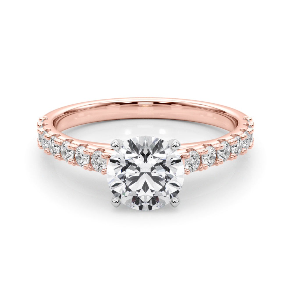 Elegant 14k White Gold Remount Ring with 3/8 ct. tw SI1-SI2 G-H Diamonds - Style 