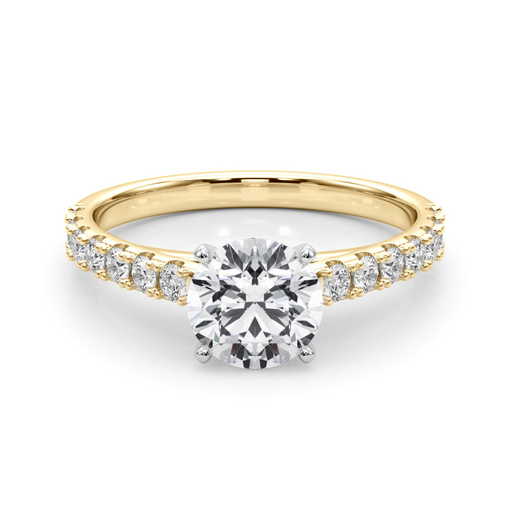 Elegant 14k White Gold Remount Ring with 3/8 ct. tw SI1-SI2 G-H Diamonds - Style 