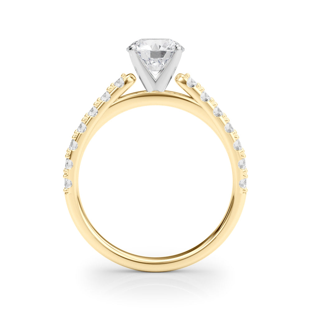 Elegant 14k White Gold Remount Ring with 3/8 ct. tw SI1-SI2 G-H Diamonds - Style 