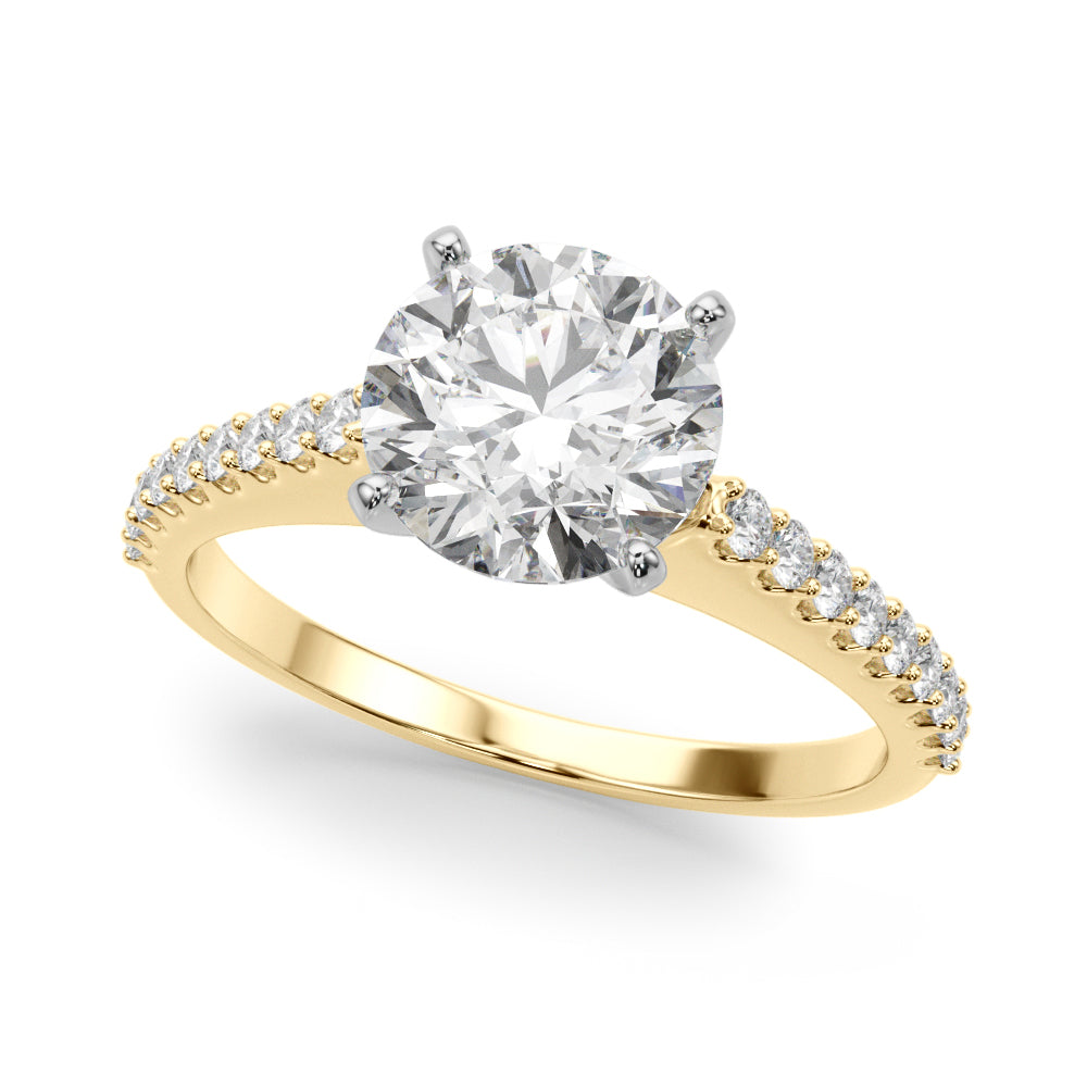 Stunning 14kt White Gold Semi-Mount Ring with 1/4 ct TW Diamonds