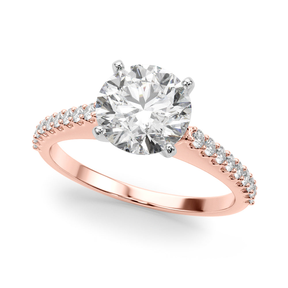 Stunning 14kt White Gold Semi-Mount Ring with 1/4 ct TW Diamonds
