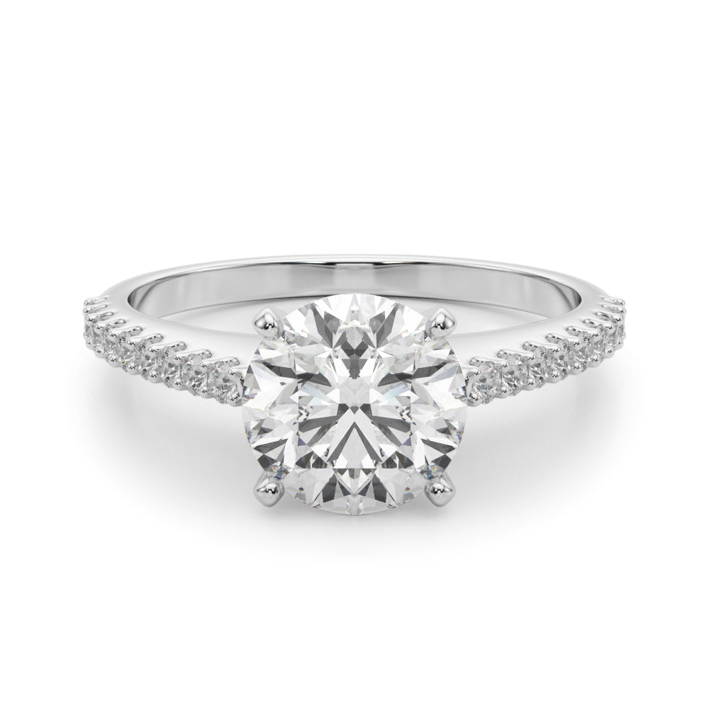 Stunning 14kt White Gold Semi-Mount Ring with 1/4 ct TW Diamonds