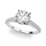 Stunning 14kt White Gold Semi-Mount Ring with 1/4 ct TW Diamonds