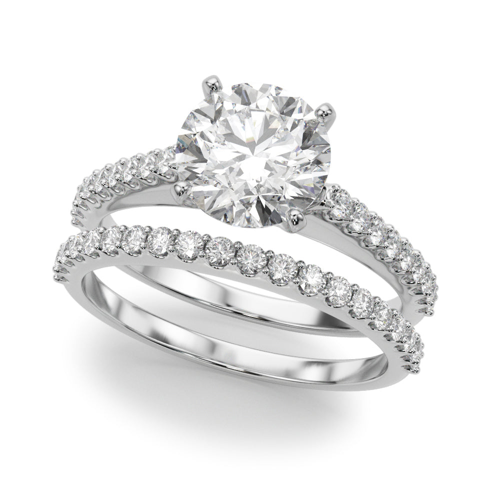 Stunning 14kt White Gold Semi-Mount Ring with 1/4 ct TW Diamonds