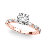 Elegant 14kt White Gold 1/2 Carat TW SI1-SI2 G-H Diamond Semi-Mount Ring