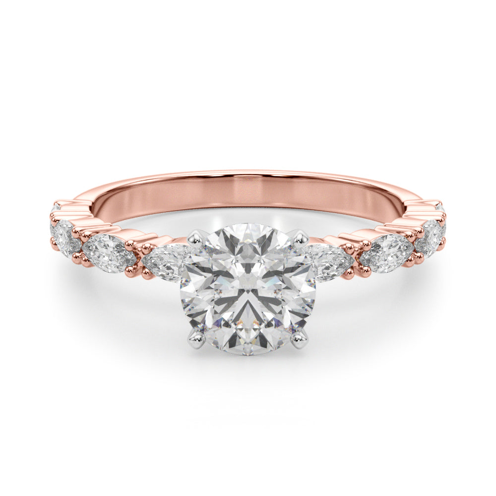 Elegant 14kt White Gold 1/2 Carat TW SI1-SI2 G-H Diamond Semi-Mount Ring