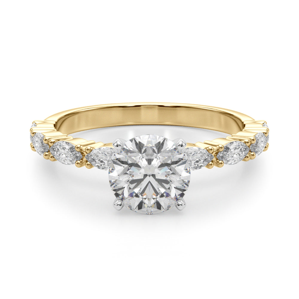Elegant 14kt White Gold 1/2 Carat TW SI1-SI2 G-H Diamond Semi-Mount Ring