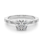 Elegant 14kt White Gold 1/2 Carat TW SI1-SI2 G-H Diamond Semi-Mount Ring