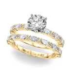 Elegant 14kt White Gold 1/2 Carat TW SI1-SI2 G-H Diamond Semi-Mount Ring