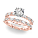 Elegant 14kt White Gold 1/2 Carat TW SI1-SI2 G-H Diamond Semi-Mount Ring