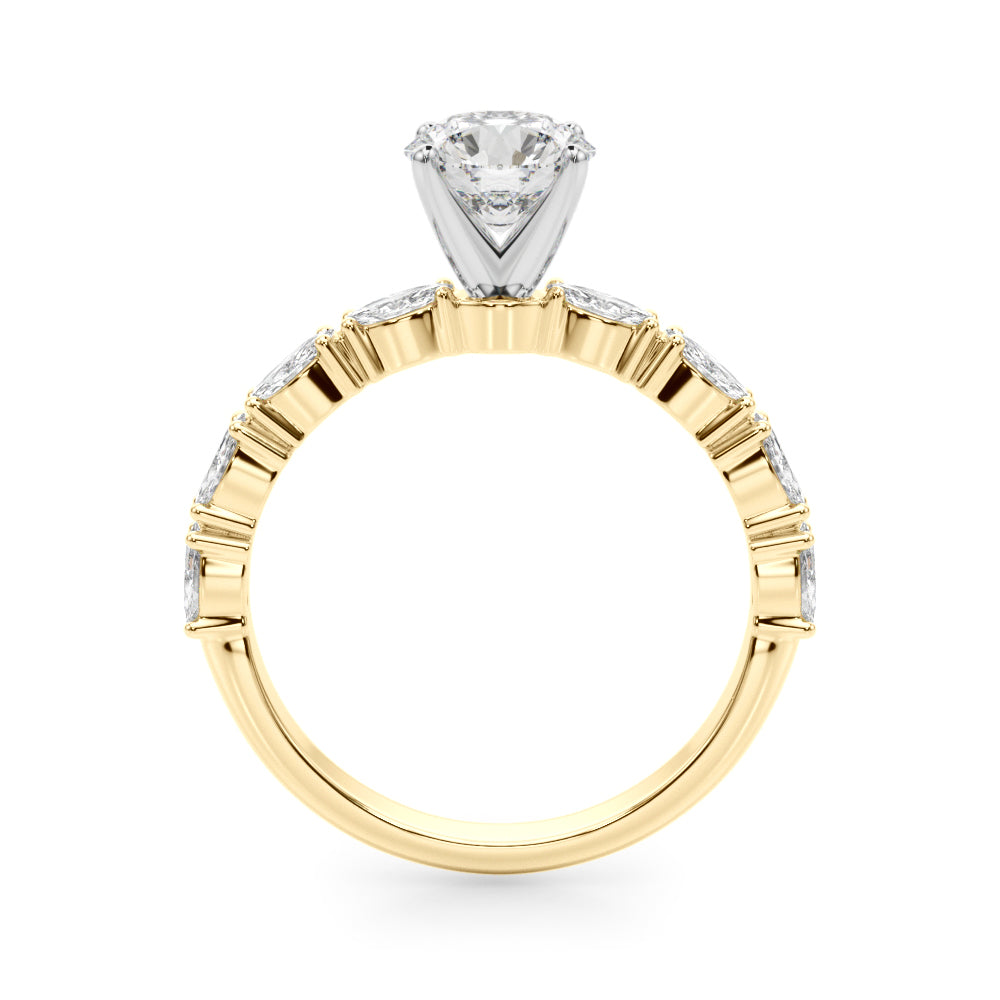 Elegant 14kt White Gold 1/2 Carat TW SI1-SI2 G-H Diamond Semi-Mount Ring