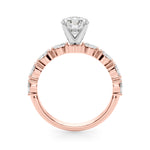 Elegant 14kt White Gold 1/2 Carat TW SI1-SI2 G-H Diamond Semi-Mount Ring