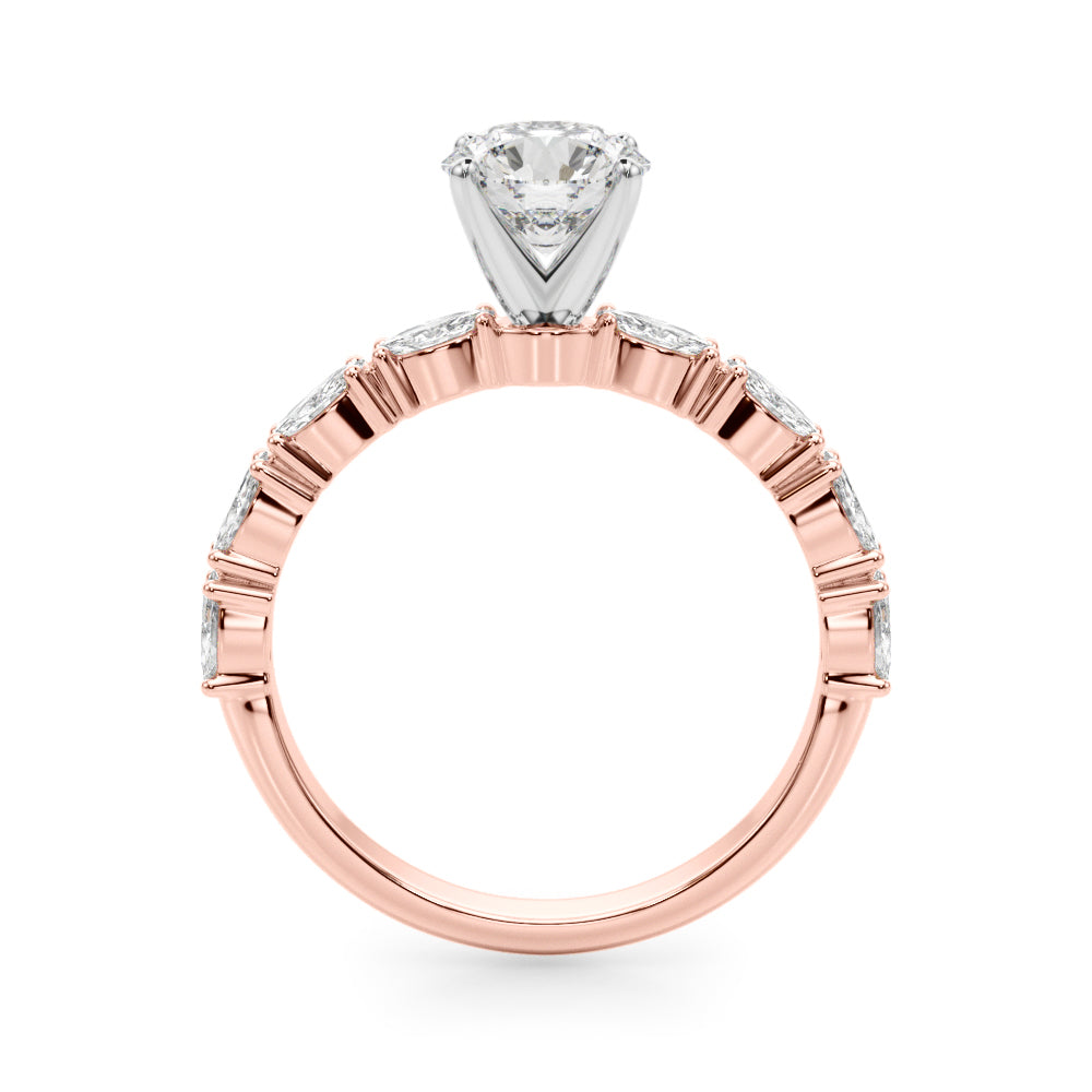 Elegant 14kt White Gold 1/2 Carat TW SI1-SI2 G-H Diamond Semi-Mount Ring