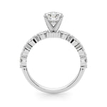 Elegant 14kt White Gold 1/2 Carat TW SI1-SI2 G-H Diamond Semi-Mount Ring