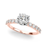 14kt White Gold 1/2 ct tw SI1-G/H Diamond Semi-Mount Engagement Ring - STYLE 