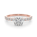 14kt White Gold 1/2 ct tw SI1-G/H Diamond Semi-Mount Engagement Ring - STYLE 