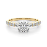 14kt White Gold 1/2 ct tw SI1-G/H Diamond Semi-Mount Engagement Ring - STYLE 