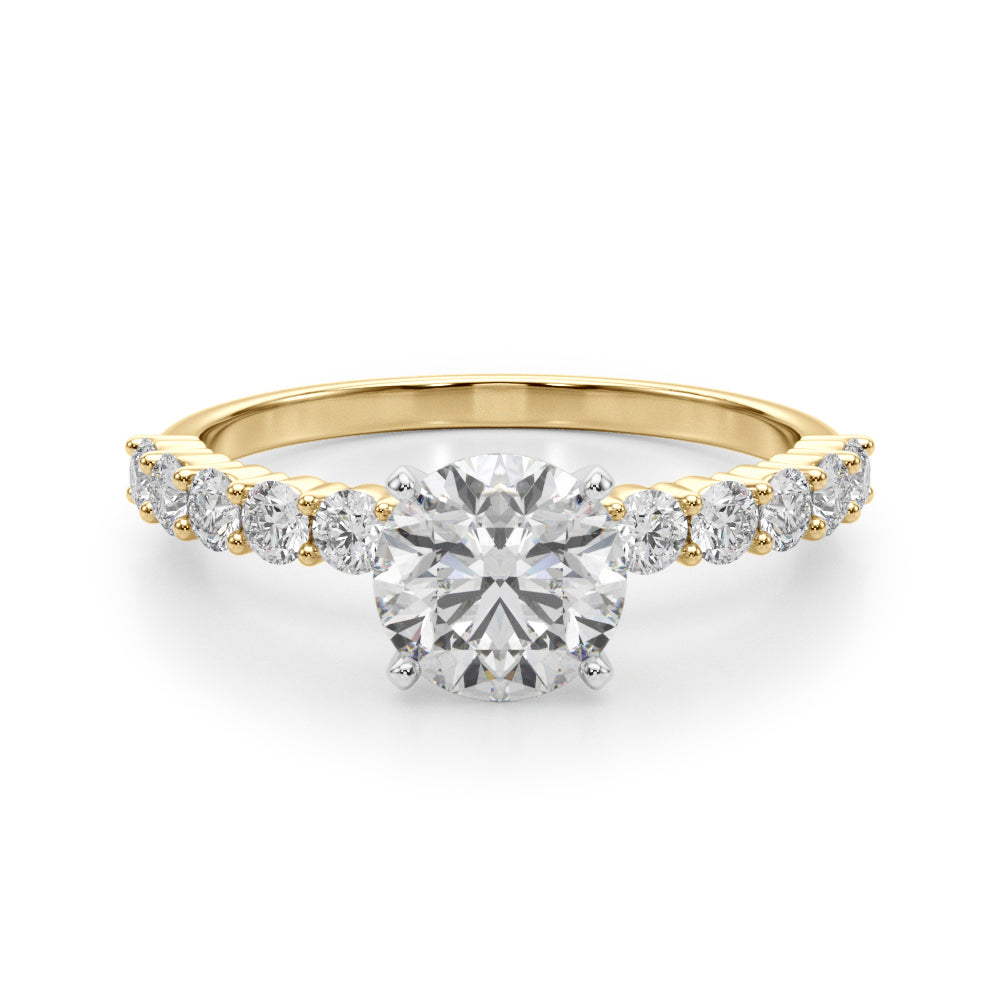 14kt White Gold 1/2 ct tw SI1-G/H Diamond Semi-Mount Engagement Ring - STYLE 