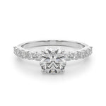 14kt White Gold 1/2 ct tw SI1-G/H Diamond Semi-Mount Engagement Ring - STYLE 