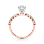 14kt White Gold 1/2 ct tw SI1-G/H Diamond Semi-Mount Engagement Ring - STYLE 