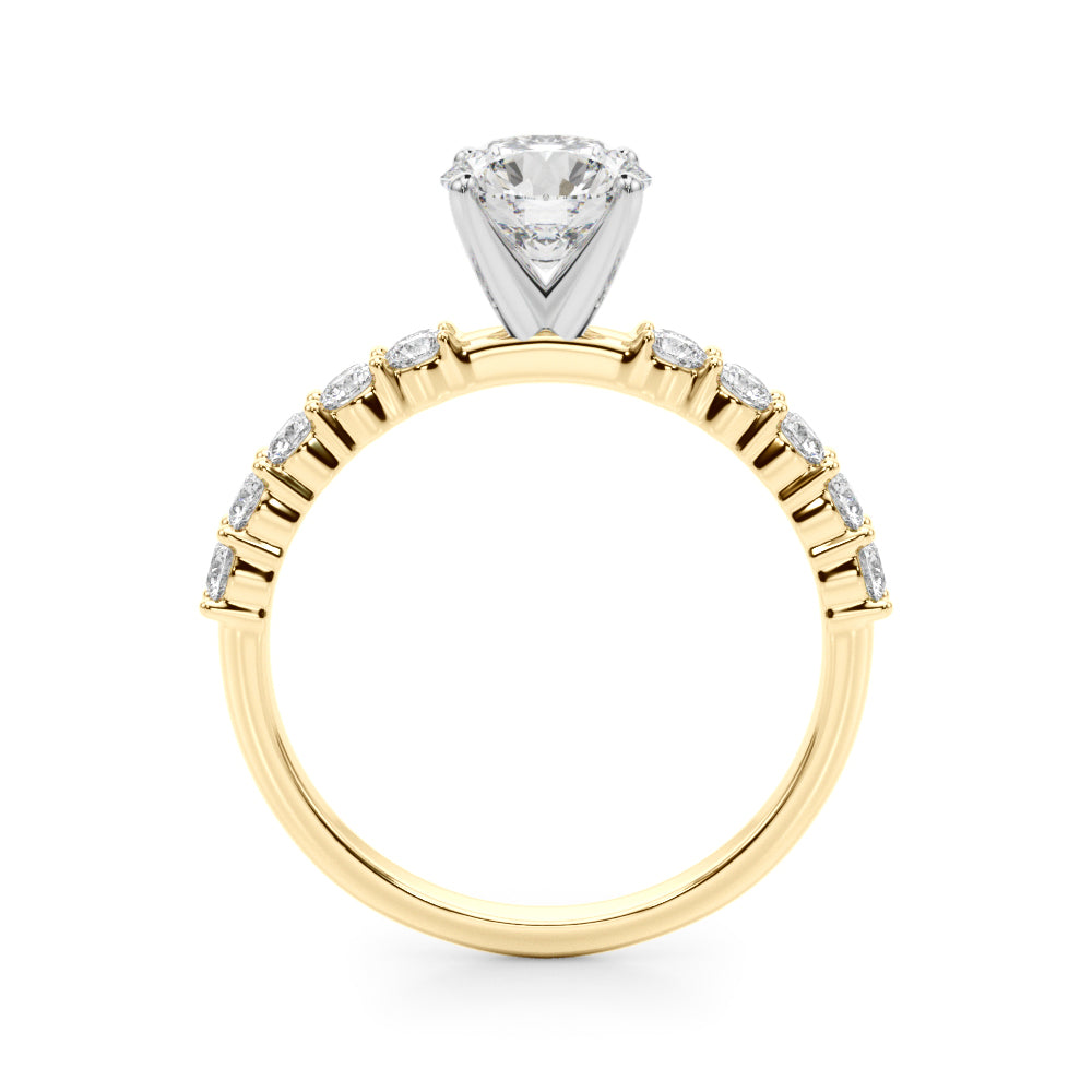 14kt White Gold 1/2 ct tw SI1-G/H Diamond Semi-Mount Engagement Ring - STYLE 