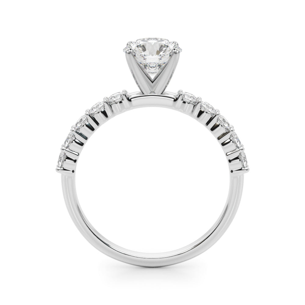 14kt White Gold 1/2 ct tw SI1-G/H Diamond Semi-Mount Engagement Ring - STYLE 