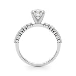14kt White Gold 1/2 ct tw SI1-G/H Diamond Semi-Mount Engagement Ring - STYLE 