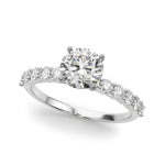 14kt White Gold 1/2 ct tw SI1-G/H Diamond Semi-Mount Engagement Ring - STYLE 