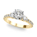 Elegant 14kt White Gold 5/8 Carat TW SI1-SI2 G-H Diamond Semi-Mount Engagement Ring Setting - Style 