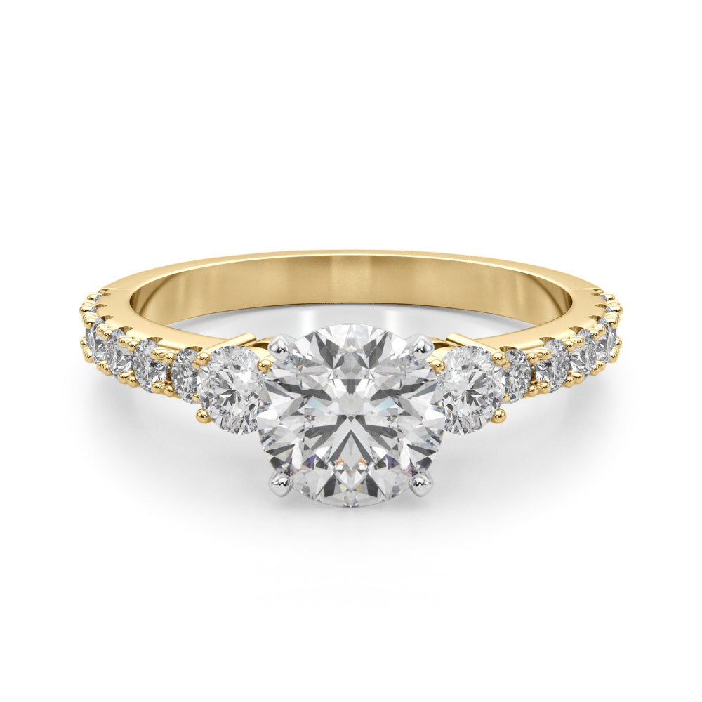 Elegant 14kt White Gold 5/8 Carat TW SI1-SI2 G-H Diamond Semi-Mount Engagement Ring Setting - Style 