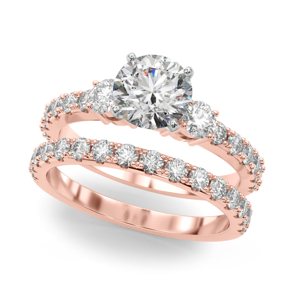 Elegant 14kt White Gold 5/8 Carat TW SI1-SI2 G-H Diamond Semi-Mount Engagement Ring Setting - Style 