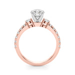 Elegant 14kt White Gold 5/8 Carat TW SI1-SI2 G-H Diamond Semi-Mount Engagement Ring Setting - Style 