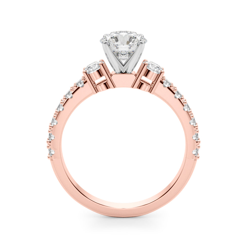 Elegant 14kt White Gold 5/8 Carat TW SI1-SI2 G-H Diamond Semi-Mount Engagement Ring Setting - Style 