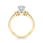 Elegant 14kt White Gold 5/8 Carat TW SI1-SI2 G-H Diamond Semi-Mount Engagement Ring Setting - Style 