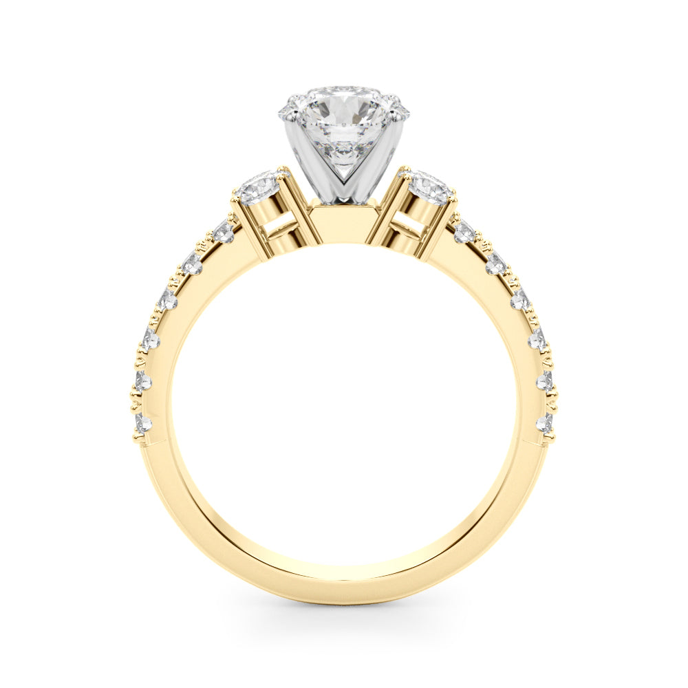 Elegant 14kt White Gold 5/8 Carat TW SI1-SI2 G-H Diamond Semi-Mount Engagement Ring Setting - Style 