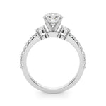 Elegant 14kt White Gold 5/8 Carat TW SI1-SI2 G-H Diamond Semi-Mount Engagement Ring Setting - Style 