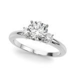 Elegant 14kt White Gold Semi-Mount Diamond Ring - 1/5 ct TW