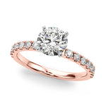 14kt White Gold 3/8 Carat TW SI1-SI2 G-H Diamond Semi-Mount Engagement Ring Setting - STYLE 