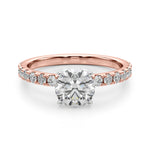 14kt White Gold 3/8 Carat TW SI1-SI2 G-H Diamond Semi-Mount Engagement Ring Setting - STYLE 