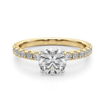 14kt White Gold 3/8 Carat TW SI1-SI2 G-H Diamond Semi-Mount Engagement Ring Setting - STYLE 