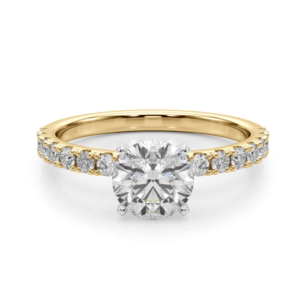 14kt White Gold 3/8 Carat TW SI1-SI2 G-H Diamond Semi-Mount Engagement Ring Setting - STYLE 