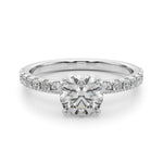 14kt White Gold 3/8 Carat TW SI1-SI2 G-H Diamond Semi-Mount Engagement Ring Setting - STYLE 