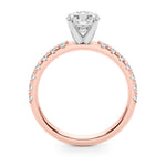 14kt White Gold 3/8 Carat TW SI1-SI2 G-H Diamond Semi-Mount Engagement Ring Setting - STYLE 